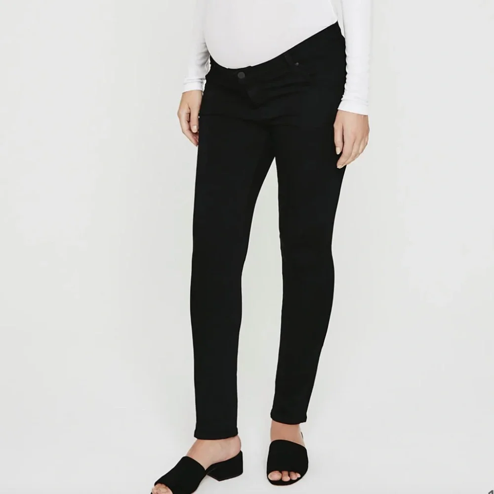 NWT AG Maternity Prima Cigarette Leg Ankle Black Jean Size 24